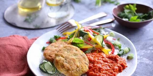 Mushroom and vegetable fritters