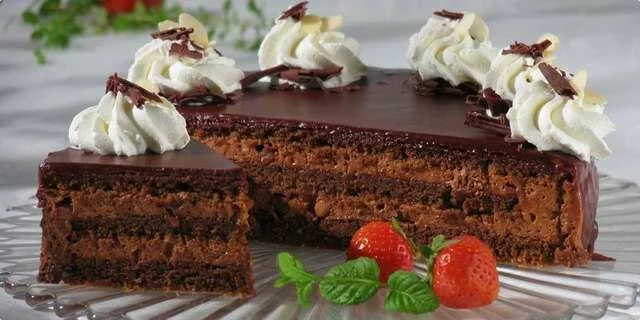 Chocolate cake with hazelnuts