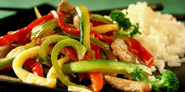 Pork fillet with vegetables