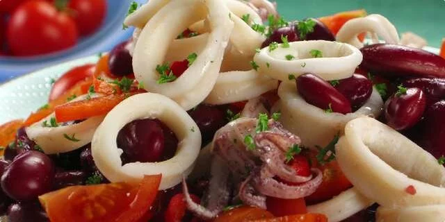 Mexican squid salad