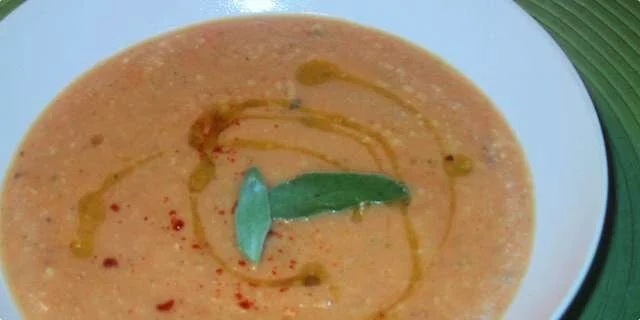 Almond and sage carrot soup