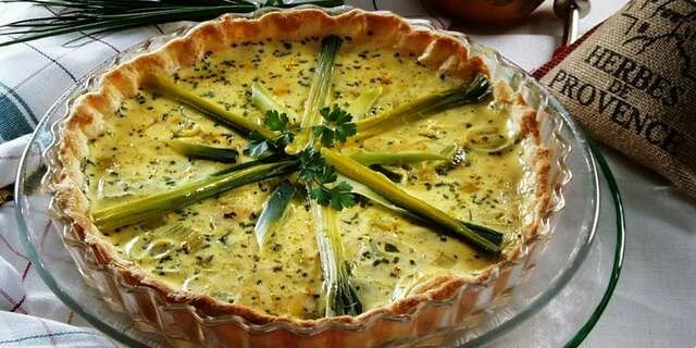 Pastel de puerro (quiche)