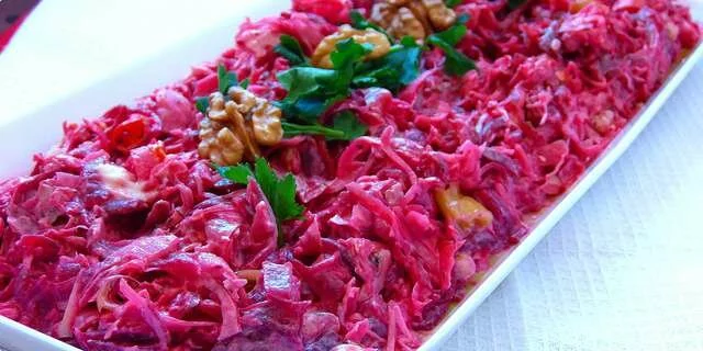 CevizliLahanalıPancar沙拉/土耳其甜菜根和白菜沙拉