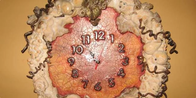 A clock made of dough