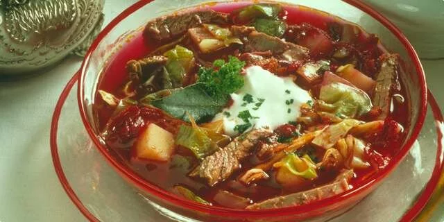 Homemade borscht with Vegeta