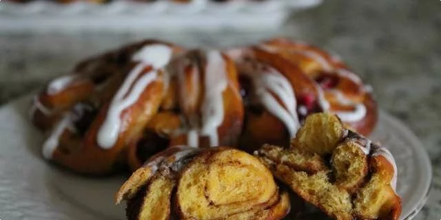 Abanicos de calabaza con canela y arándanos