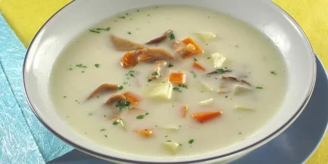 Sopa espesa de champiñones