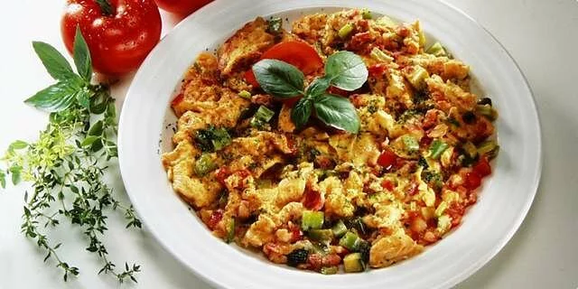 Frittata with tomatoes