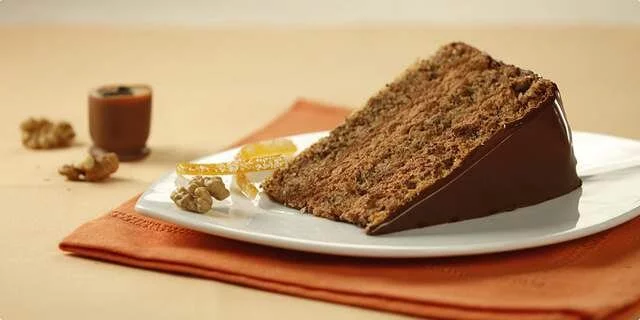 Tarta fina de nueces