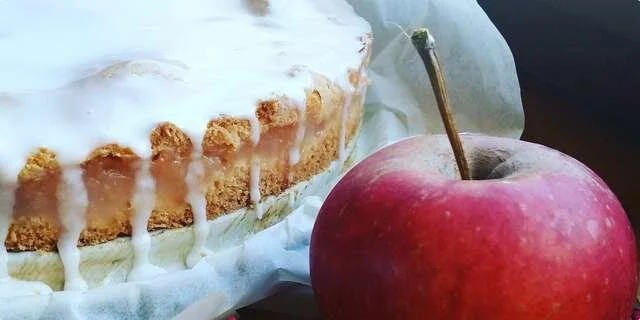 A cake with apple puree