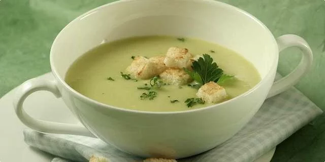 Veal leek and potato soup