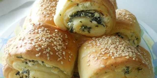 "2 of 1" Pastries with cheese and chard