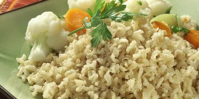 Arroz integral con azafrán